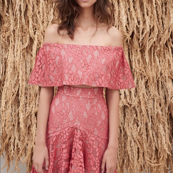 Alexis Tops - ALEXIS | Pink lace crop top